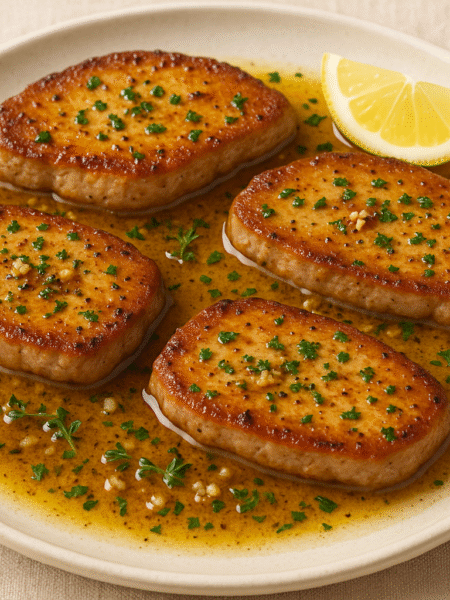 garlic butter pork chops