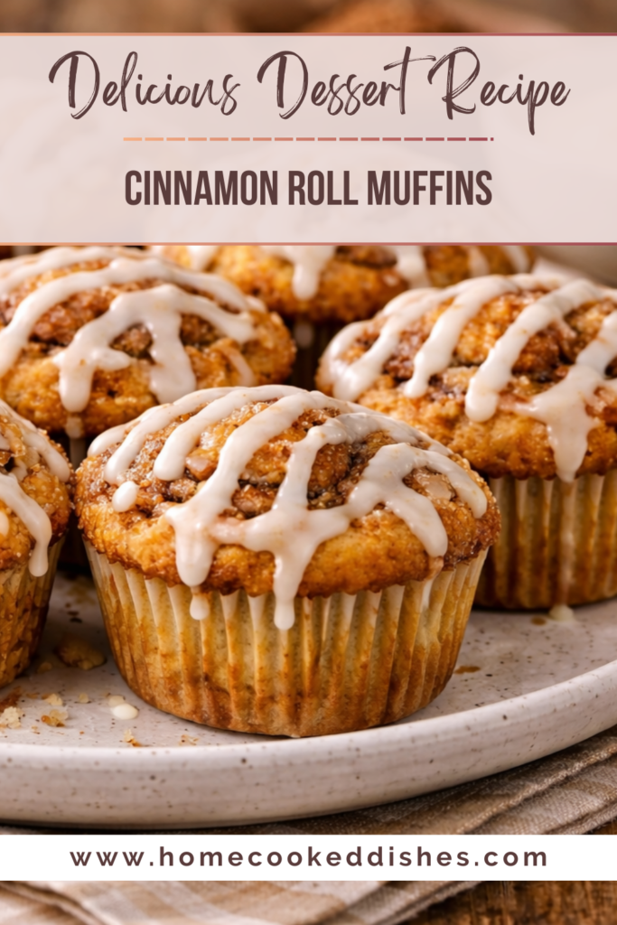 cinnamon roll muffins recipe pin