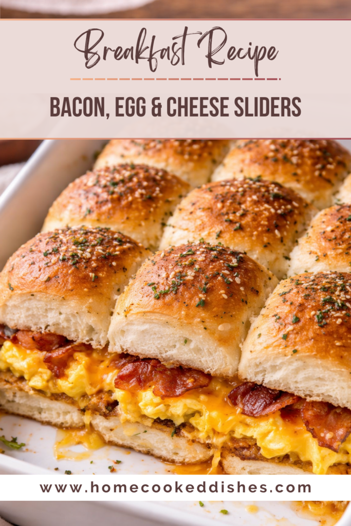 Bacon, Egg & Cheese Breakfast Sliders recipe