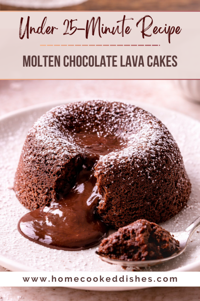 Molten Chocolate Lava Cakes pin