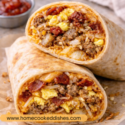 classic breakfast burrito photo