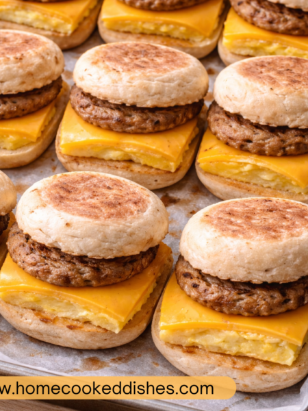 Sausage, Egg and Cheese English Muffins Recipe cover png